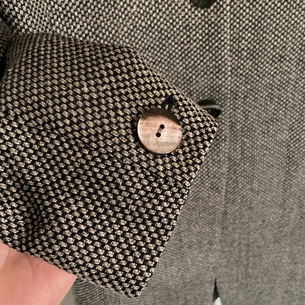 Vintage ANN MAY gray silk tweed coat, XS. - Picture 5 of 7